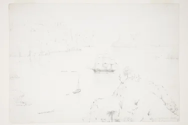 Eingang von Wangaroa, Norden. Die Szene des Boyd-Massakers